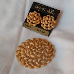 Clip on Earrings and Broach